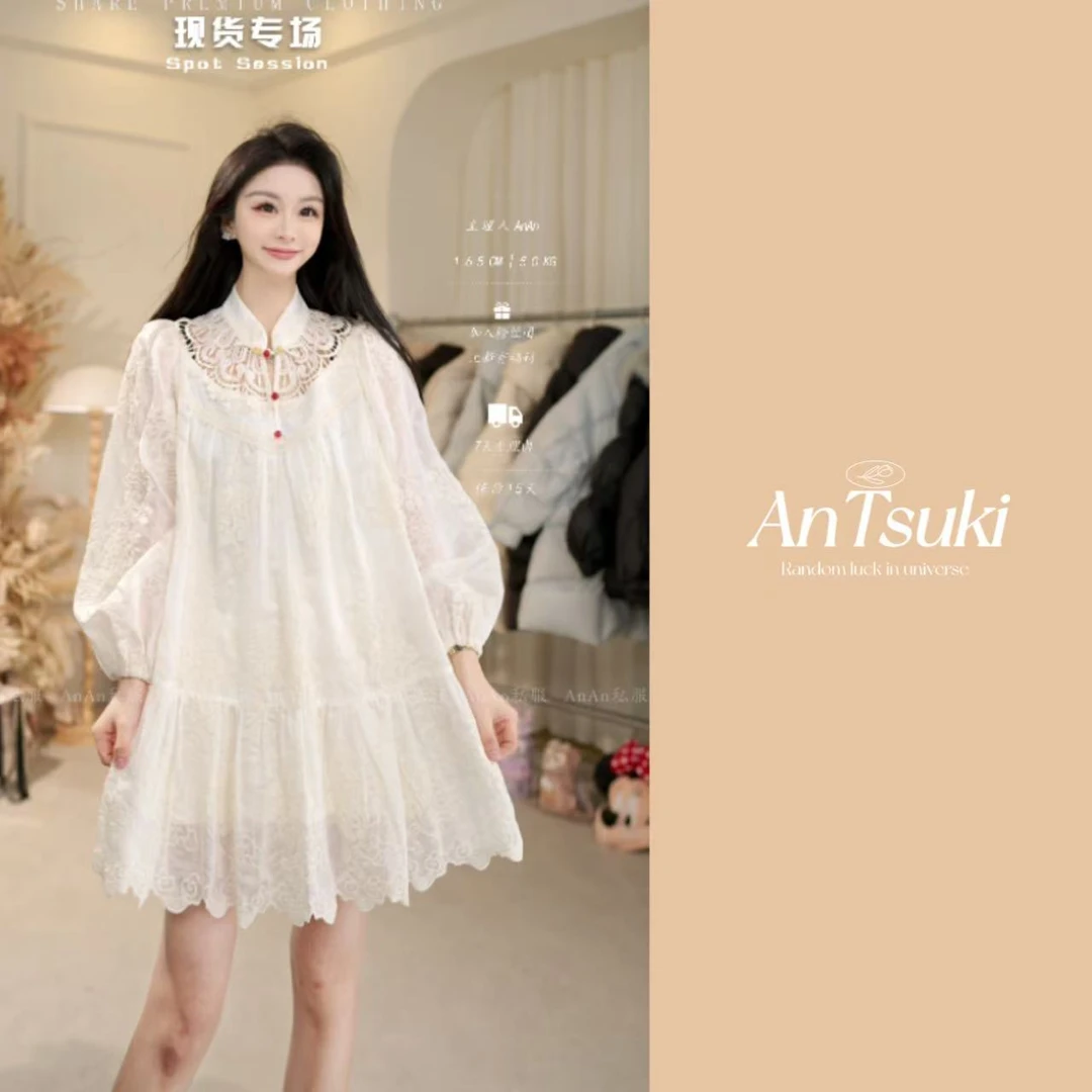 AnTsuki.【豆蔻年华】预约链接2.12上新春季新中式连衣裙