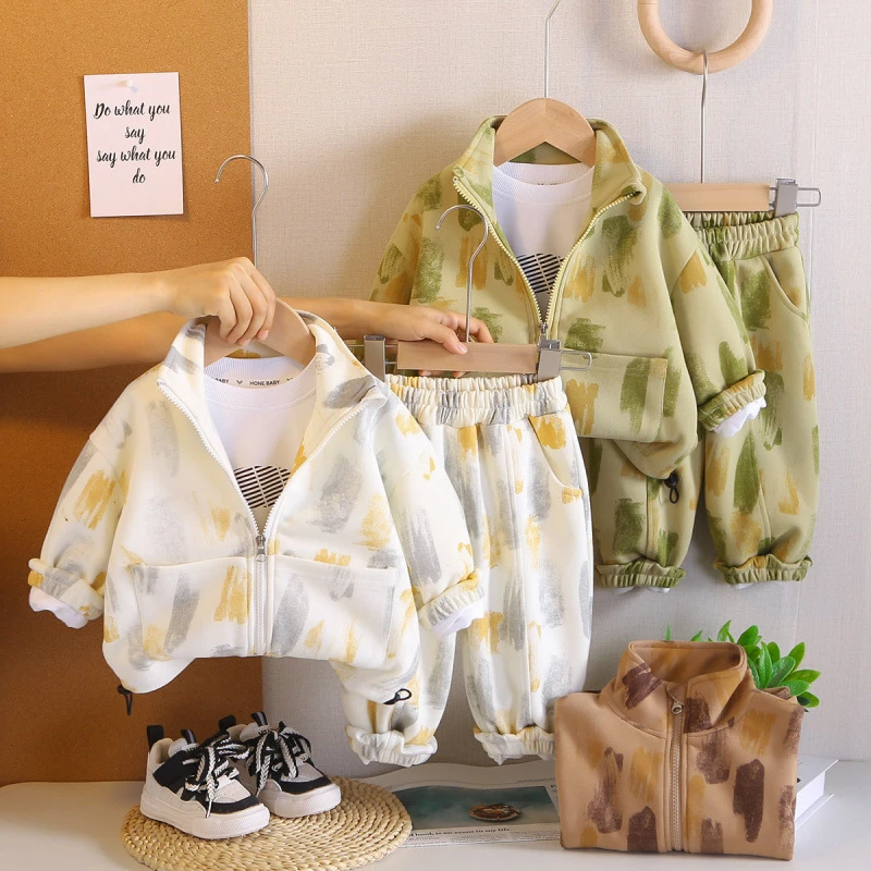 【沫沫家】男女童秋装套装2025新款宝宝洋气长袖三件套春秋季