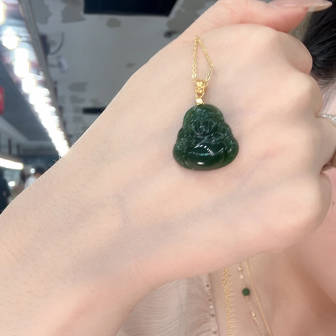 和田玉银S925镶嵌颈饰
