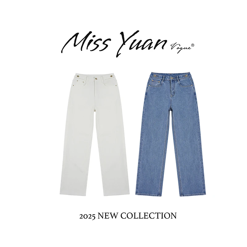 M.Y媛总 2025年夏季新款赛*琳窄版直筒牛仔裤女设计师大牌同款