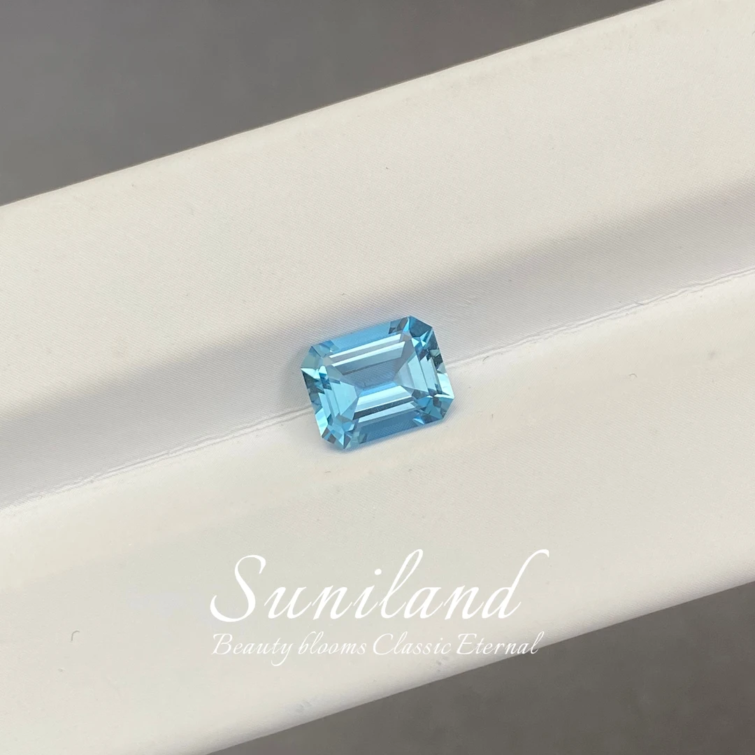 B430-FQ-1.69ct八角形超级圣玛利亚色海蓝宝石/6.5*8mm