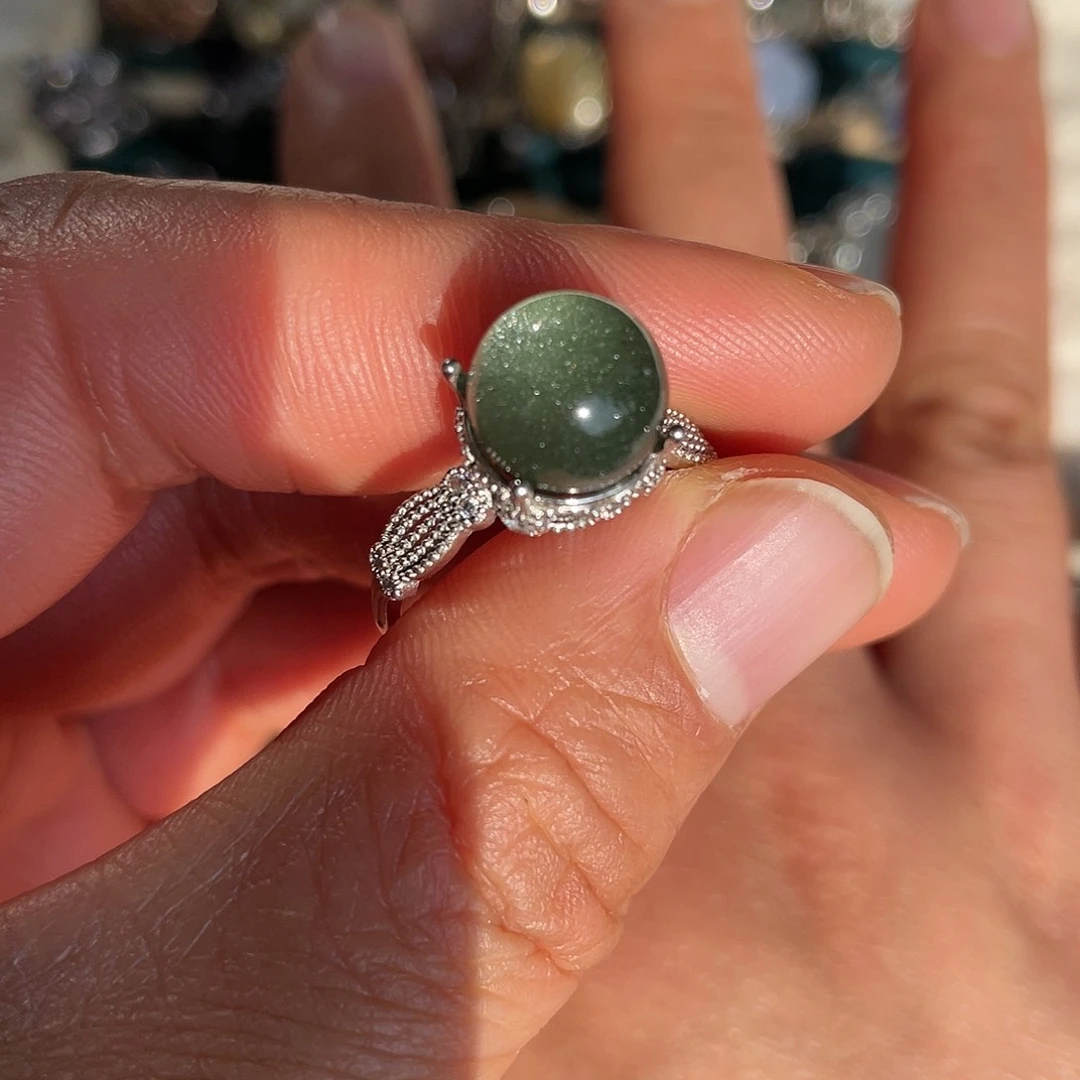 【闪购商品】银S925镶嵌珠宝半成品水晶戒指