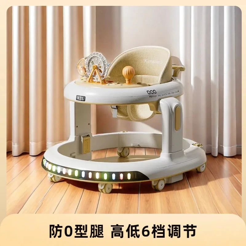 婴儿学步车防o型腿多功能侧翻手推车可坐宝宝学走路手推助步车