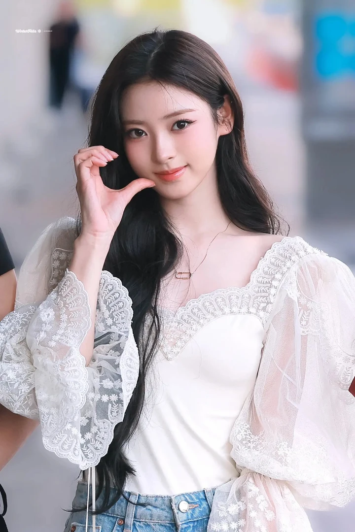 anna田中杏奈明星同款白色法式蕾丝刺绣衬衫公主风拼接泡泡袖上衣