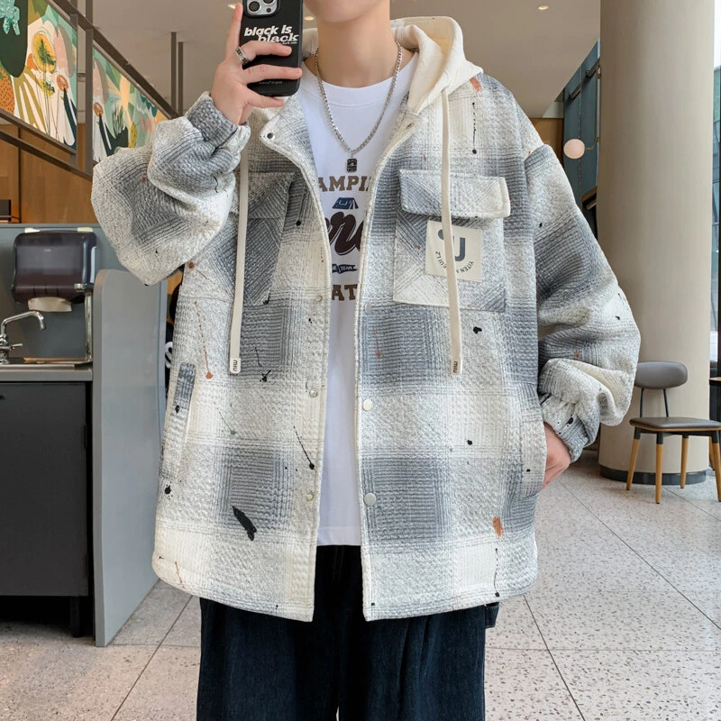 春秋季新款连帽潮流外套休闲宽松ins夹克男士青少年痞帅气港风ol