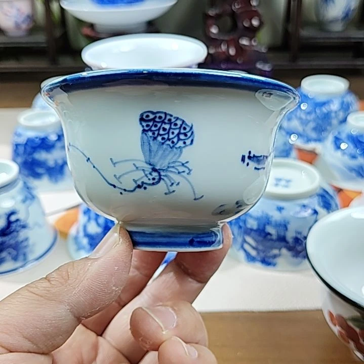 景德镇手绘画1300度高温釉下彩陶瓷