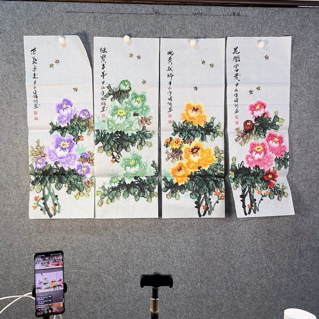 国画963 花鸟在此鸣叫时还要一