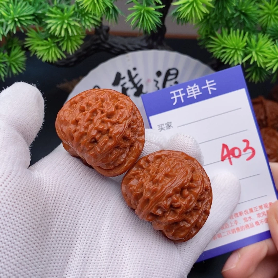 把件文玩核桃39三角白403