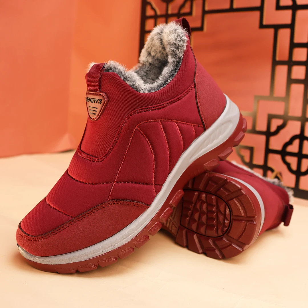 新款休闲女棉鞋妈妈獭兔毛厚底轻便老北京布鞋老人鞋保暖2025冬季