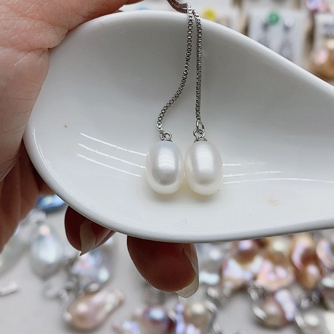 【闪购商品】淡水珍珠耳饰银S925镶嵌