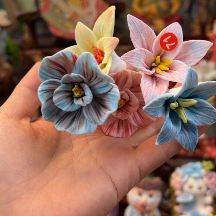 满***舞陶摆件小镇青花每日有新品