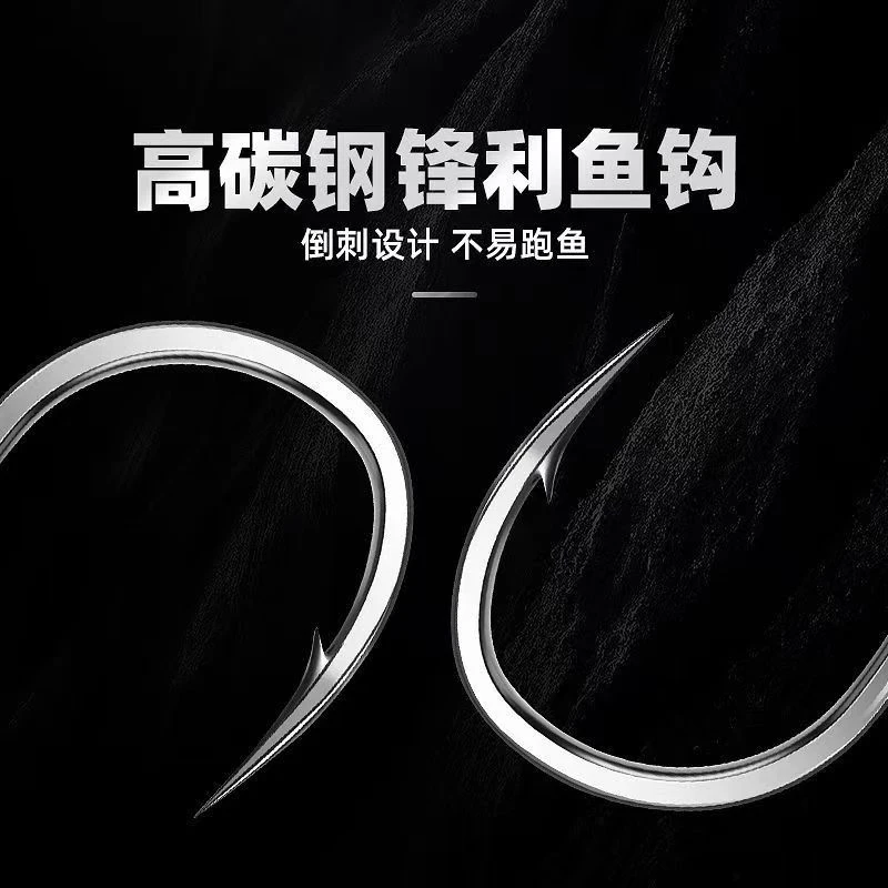 羊毛钩单钩路亚军鱼翘嘴鲈鱼鳜鱼专用碳钢驼背钩虾皮翘嘴专用串钩