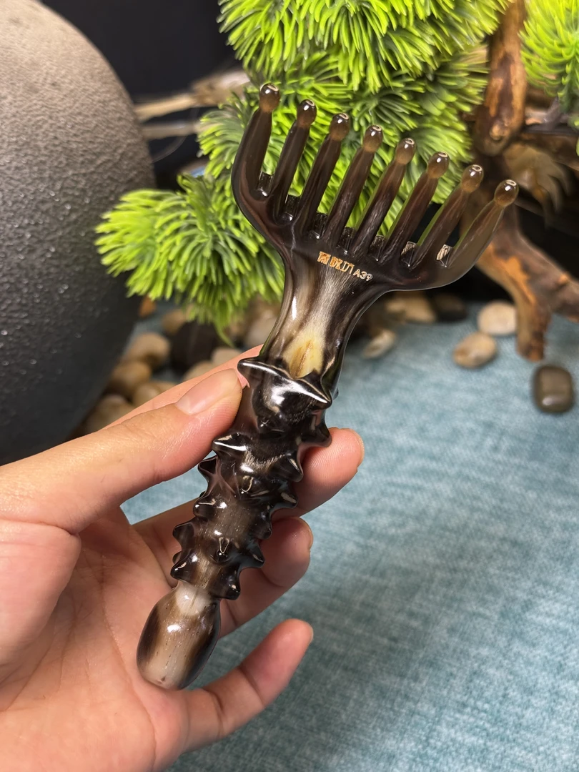 板娘专享  白水牛角神白料海参手柄耙子-541