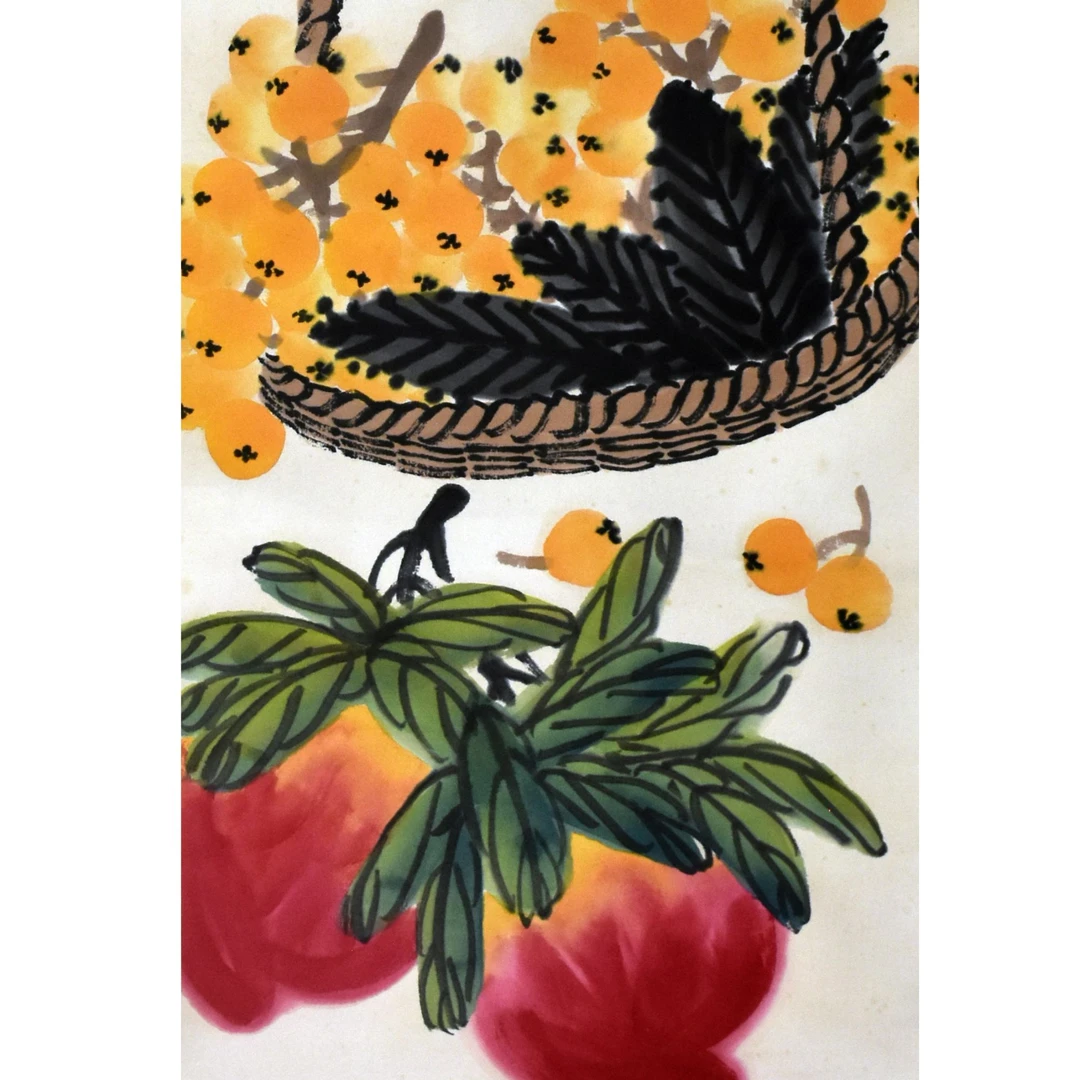 HM0025 仁者多寿 104×34cm  纸本立轴 3.2平尺