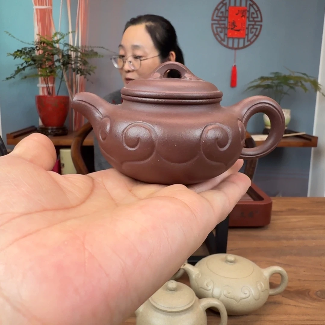 紫泥茶壶原矿全砂老紫泥仿古如意