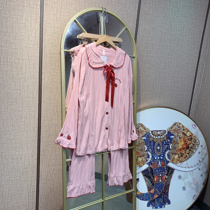 BT525孕妇粉色月子服套装110-140
