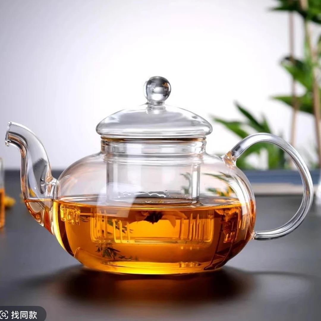 高硼硅玻璃花茶壶家用加厚紫砂耐高温泡茶壶可加热水果煮茶壶