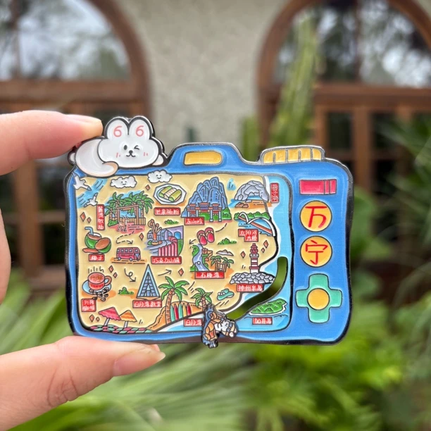 万宁可爱相机金属冰箱贴磁贴旅游纪念品伴手礼拍照打卡礼物