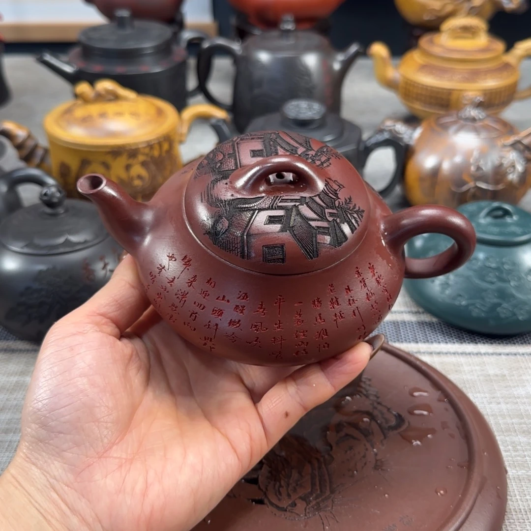 紫砂茶壶紫砂紫色紫砂