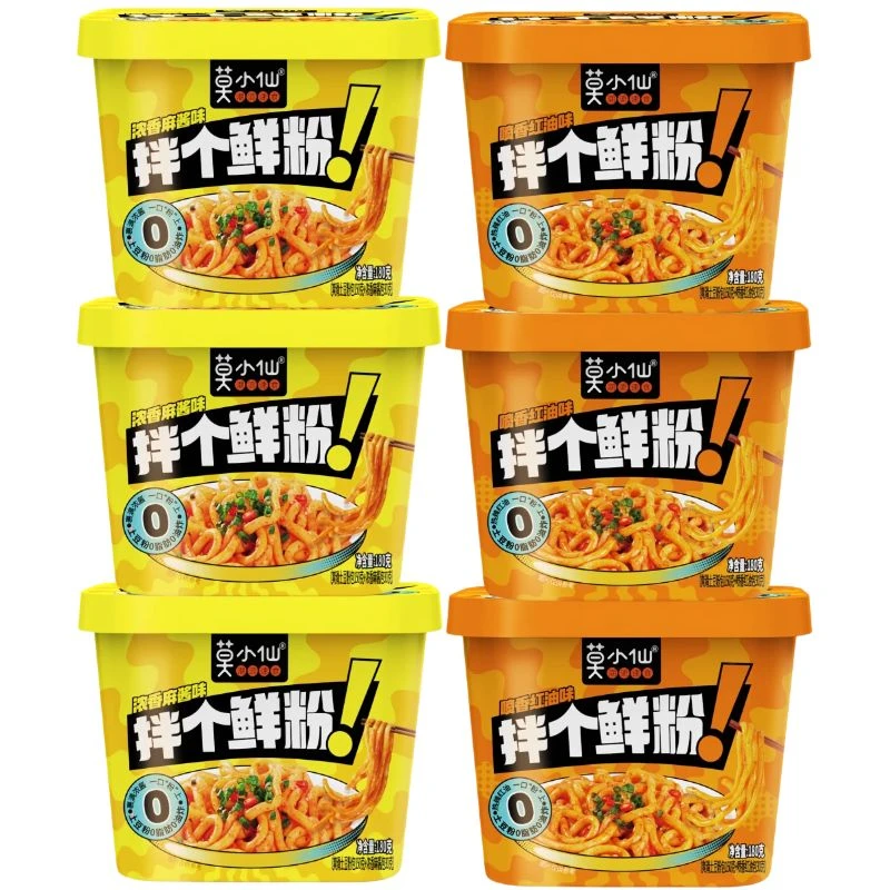 莫小仙 拌个鲜粉 180g*6桶夜宵速食