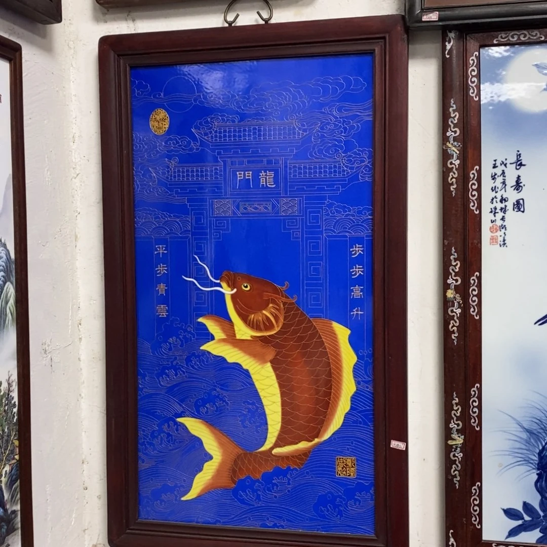 瓷片90*52 景德镇瓷板画柴窑烧制