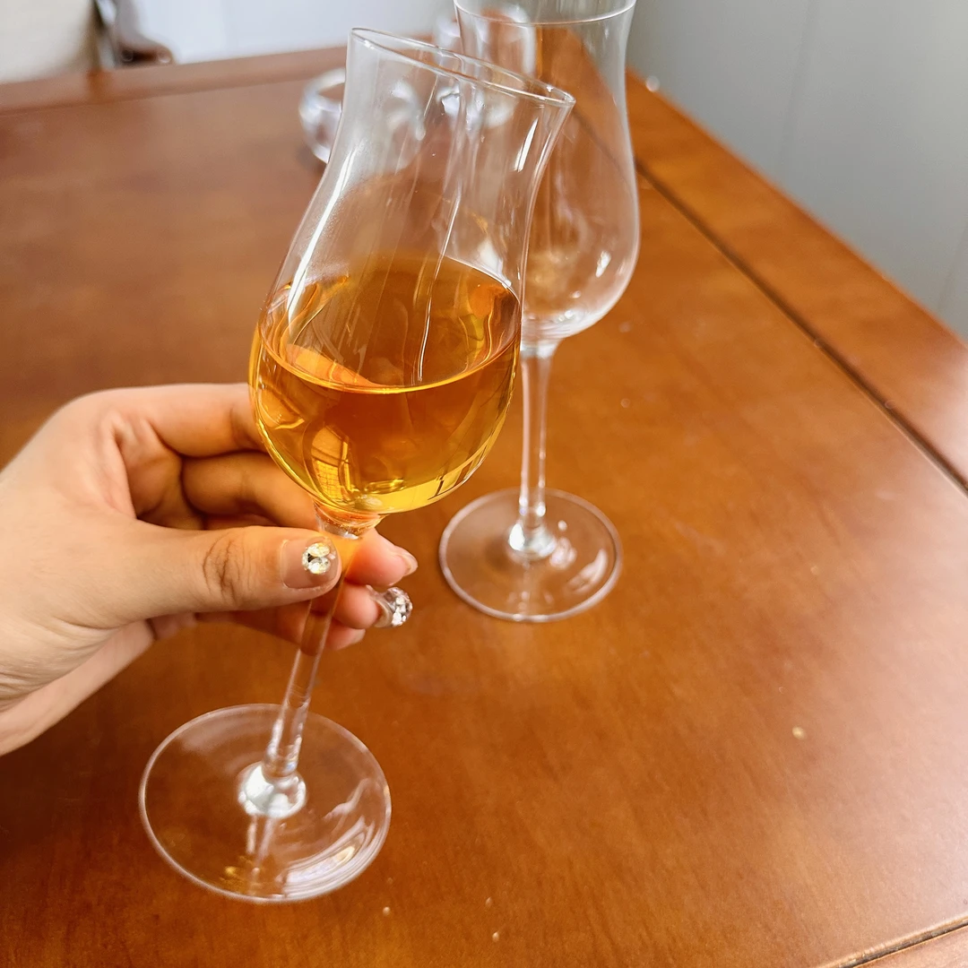 手工有手柄酒杯无色透明田园元素高档酒器泡酒欧式红酒杯