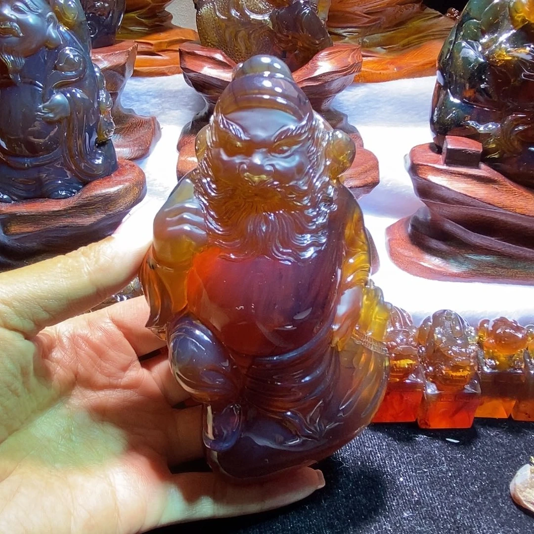 琥珀颈饰未镶嵌钟馗
