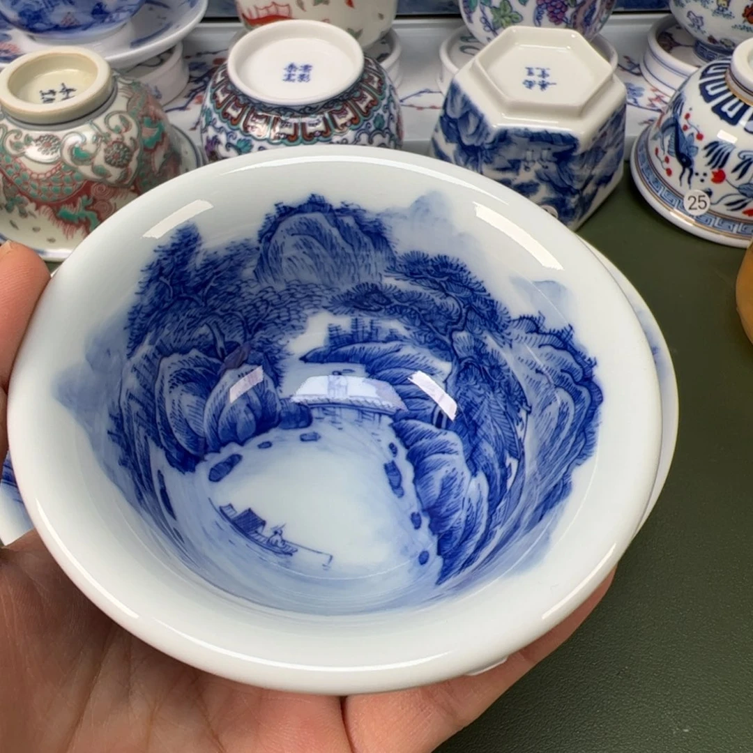 陶瓷景德镇纯手工纯手绘茶具木木64