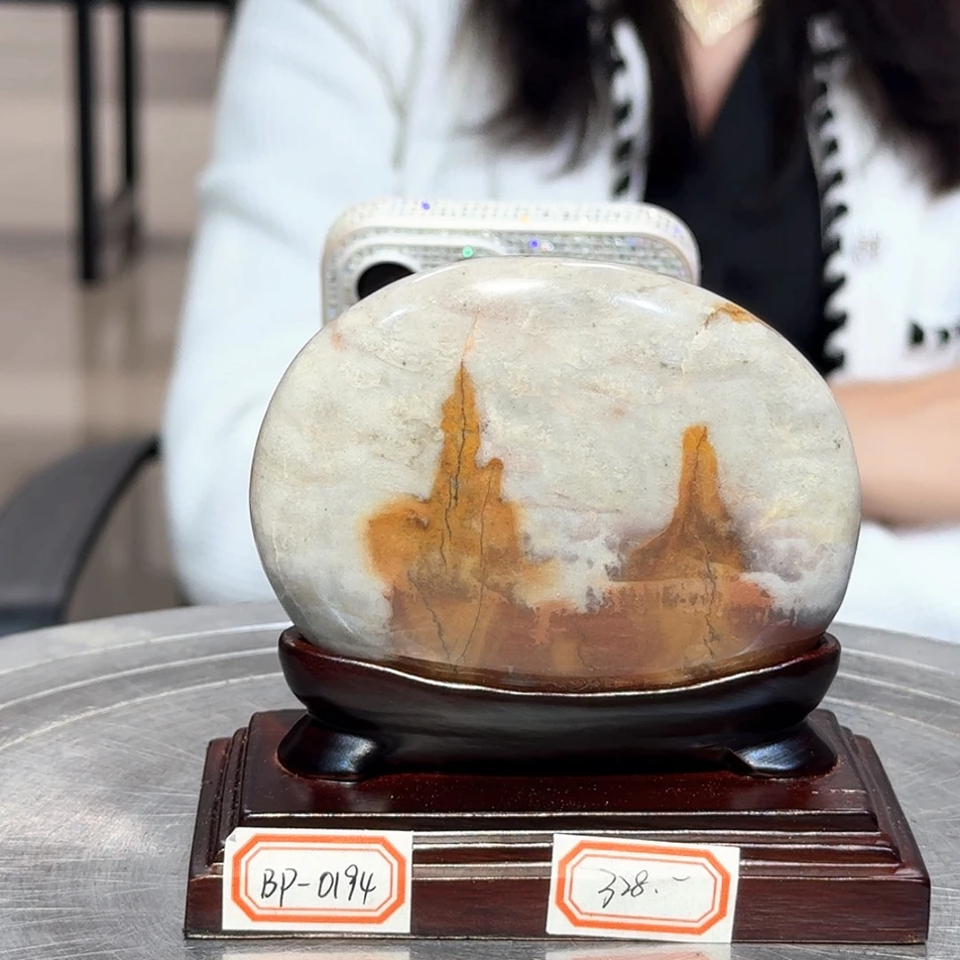 长江画面石精品小号摆件