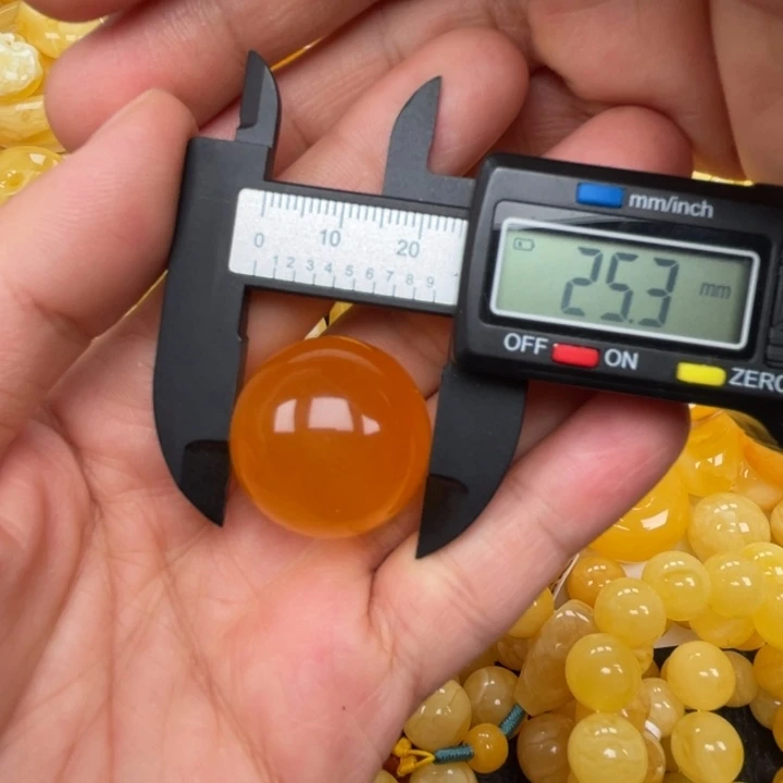 裸石蜜蜡未镶嵌蜜蜡有瑕圆珠