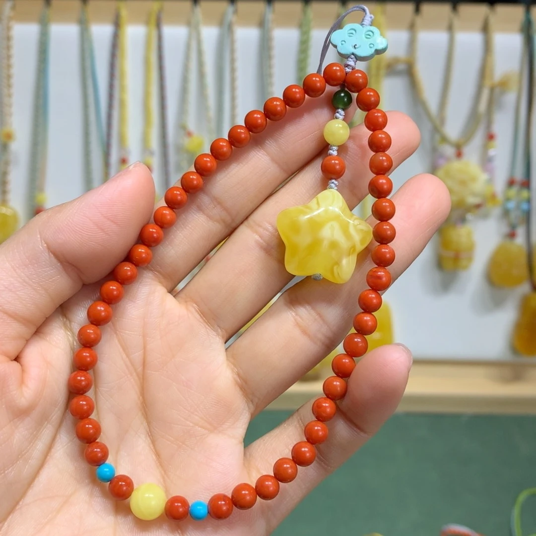 南红玛瑙手链未镶嵌手机链