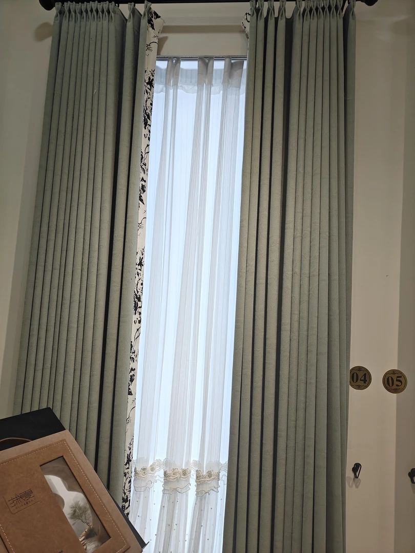 1  客厅窗帘亚麻窗帘北欧，极简法式，中式窗帘，高精密