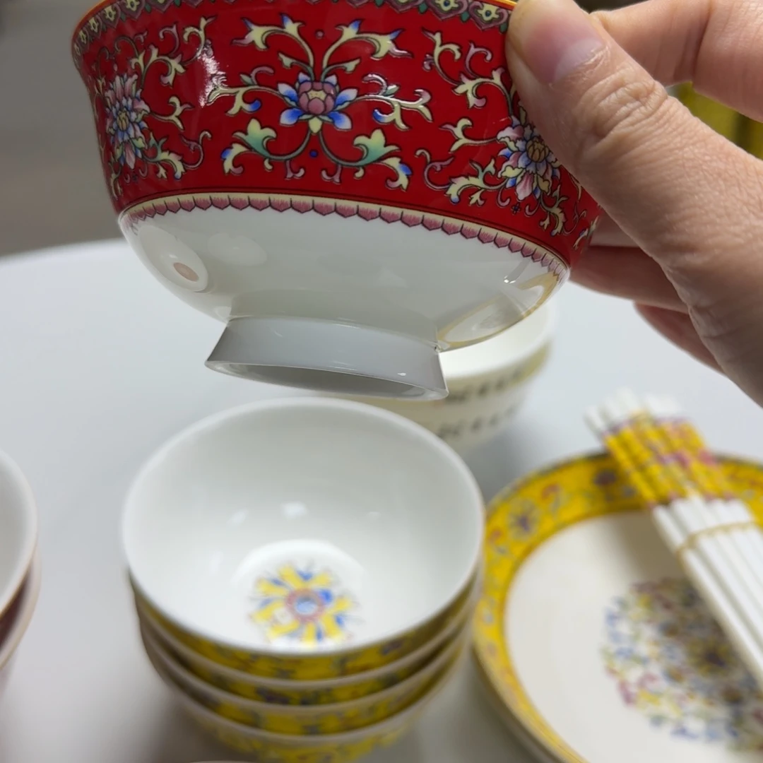 陶摆件景德镇珐琅彩餐具