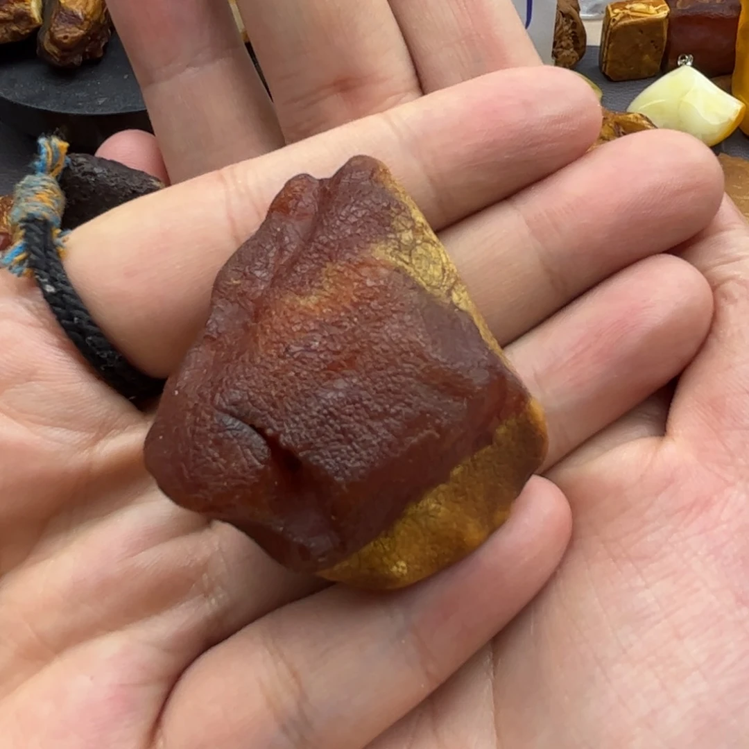 未镶嵌琥珀裸石陈