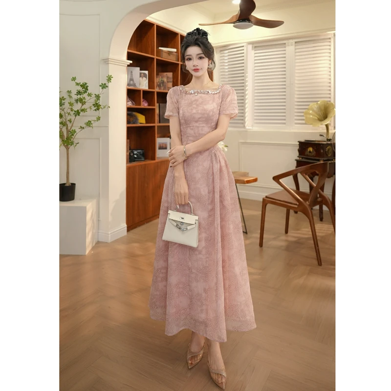 【JANE·简】夏季小众新款女装轻熟风气质收腰连衣裙显瘦修身21766