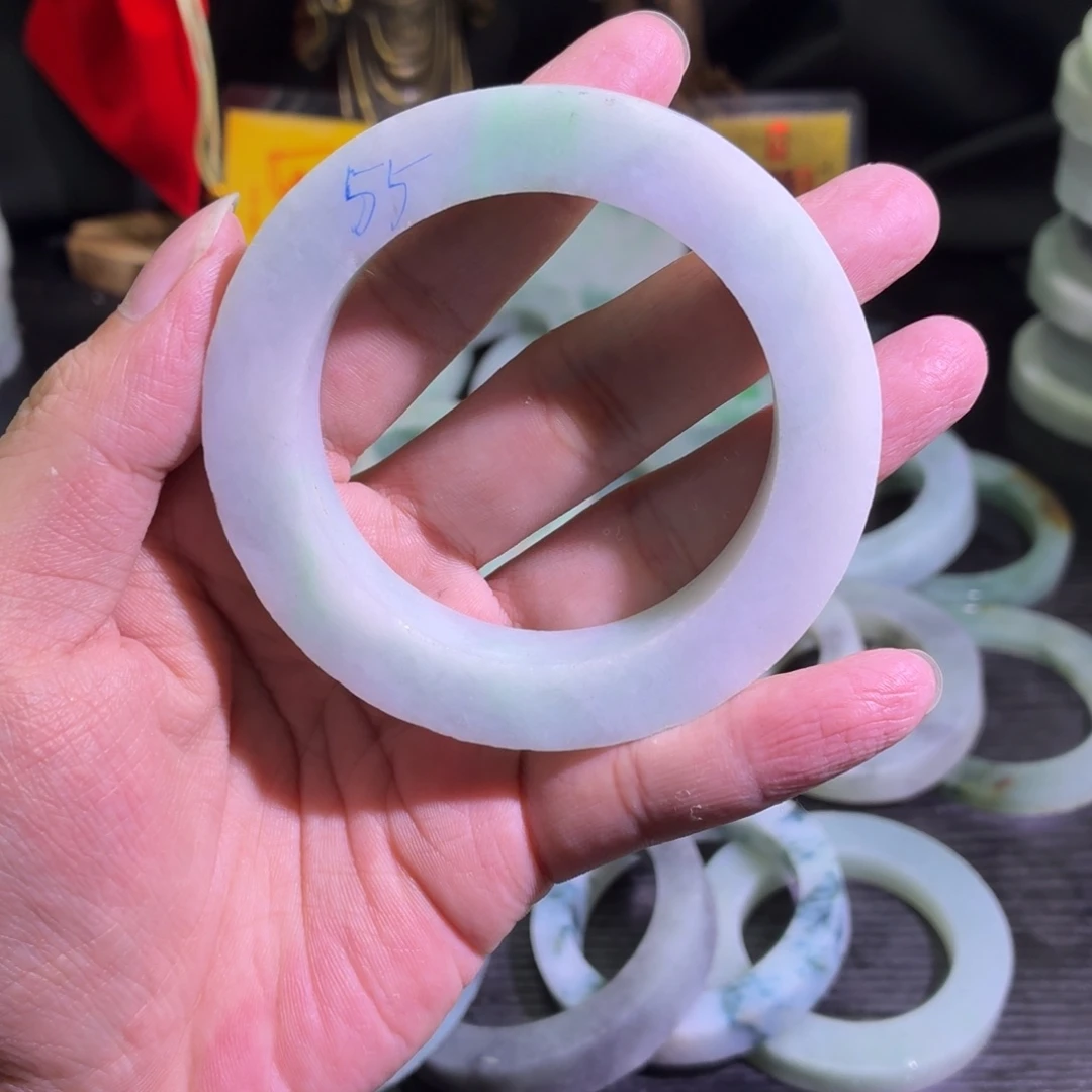 定制翡翠未镶嵌天然翡翠A货毛胚手镯定制