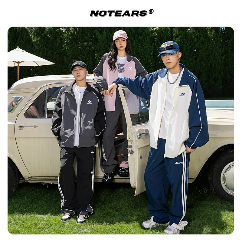 NOTEARS/没有眼泪 慵懒休闲运动套装夹克情侣TZ22A
