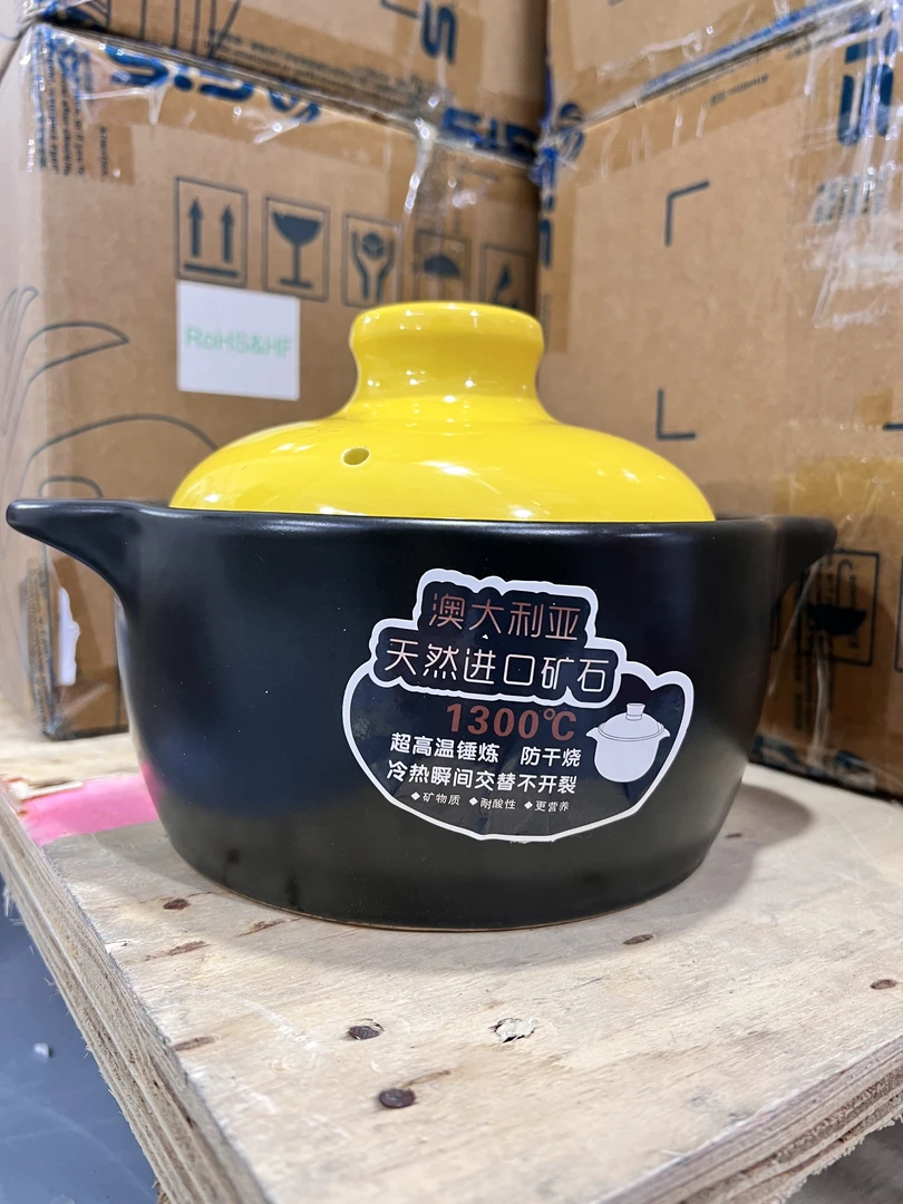 爆款耐热黄盖砂锅炖锅加高家用燃气煲汤耐高温陶瓷煲汤锅干烧不裂