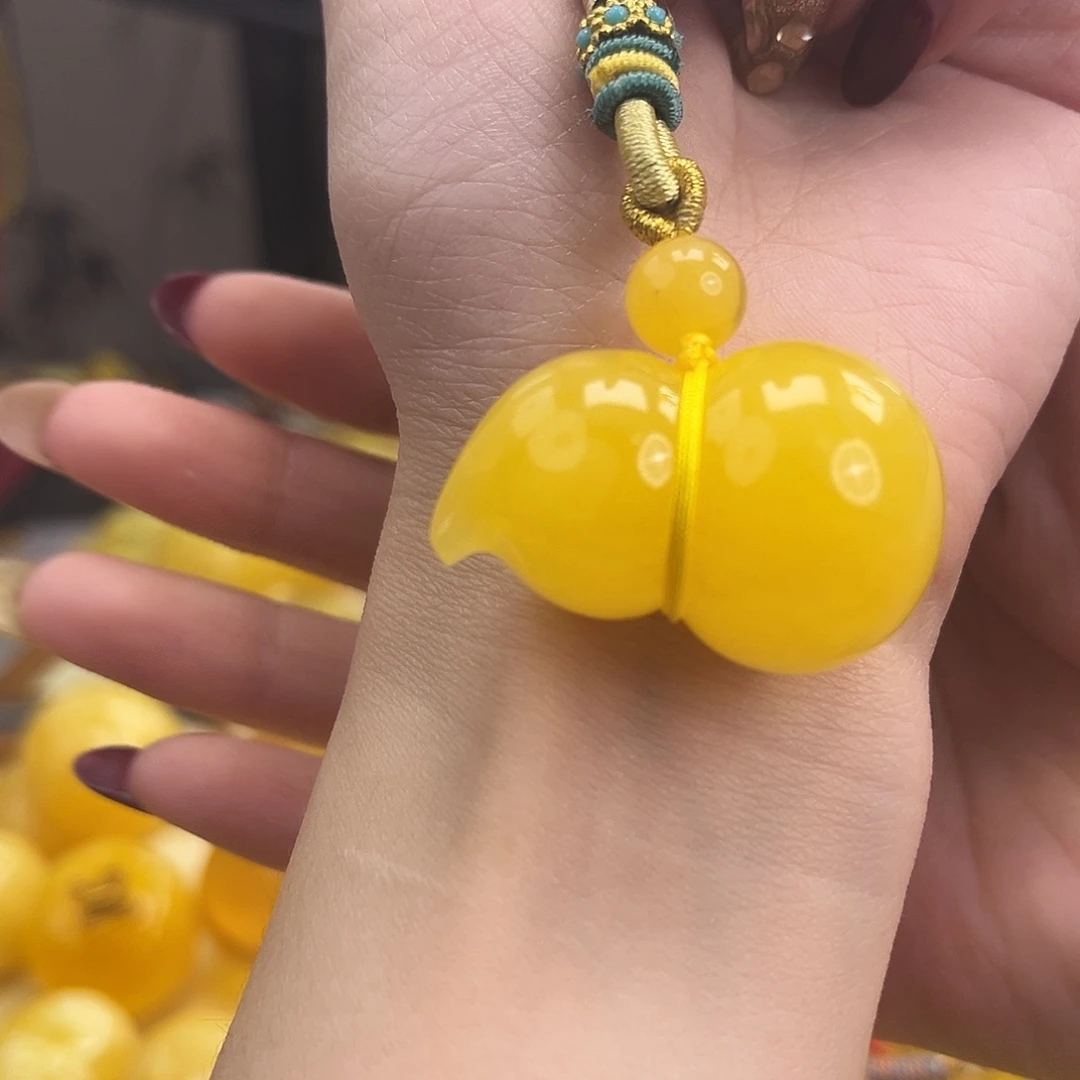 裸石琥珀未镶嵌11g焦皮葫芦