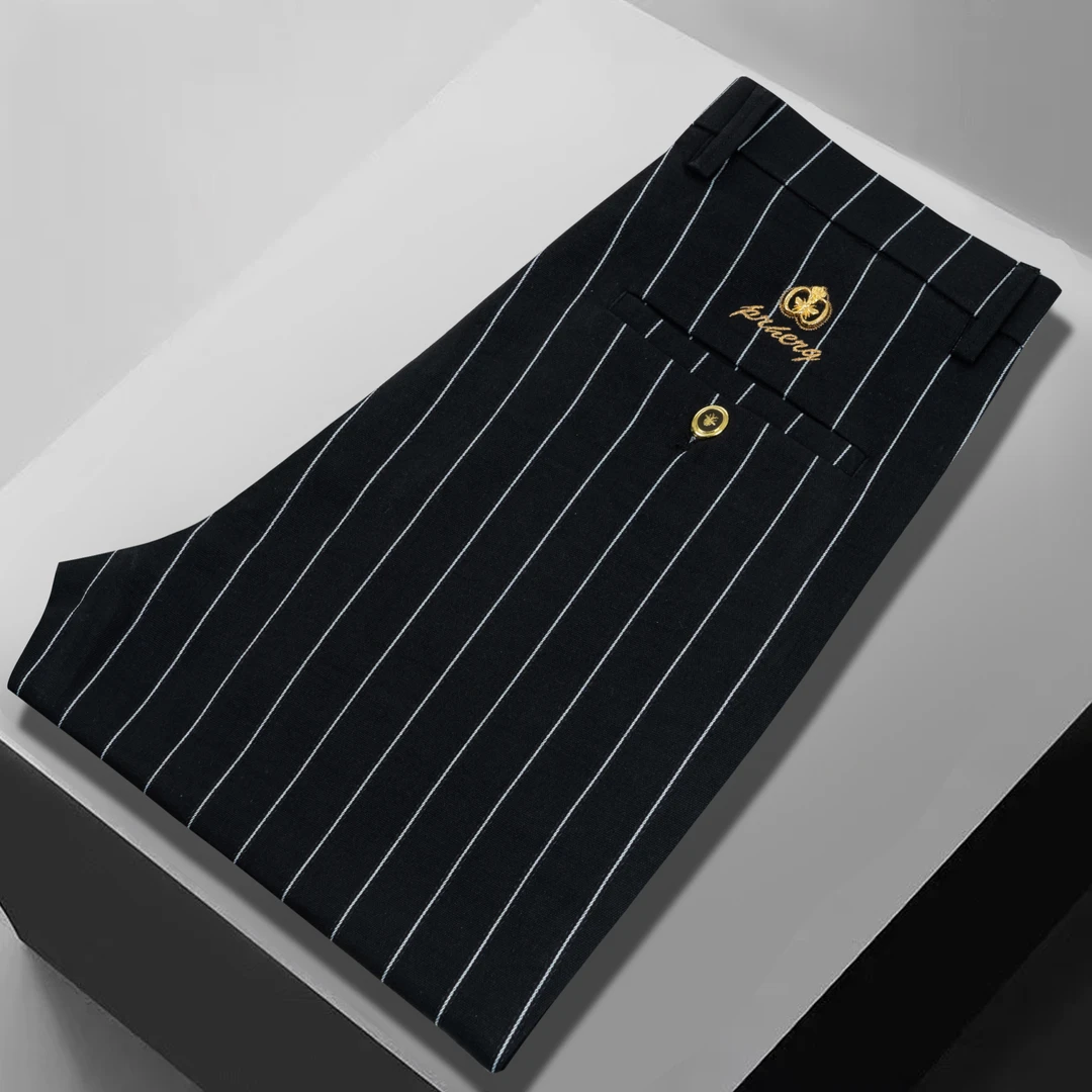 （总裁系列）夏季新款轻薄透气丝滑柔软商务休闲时尚男士百搭休闲裤