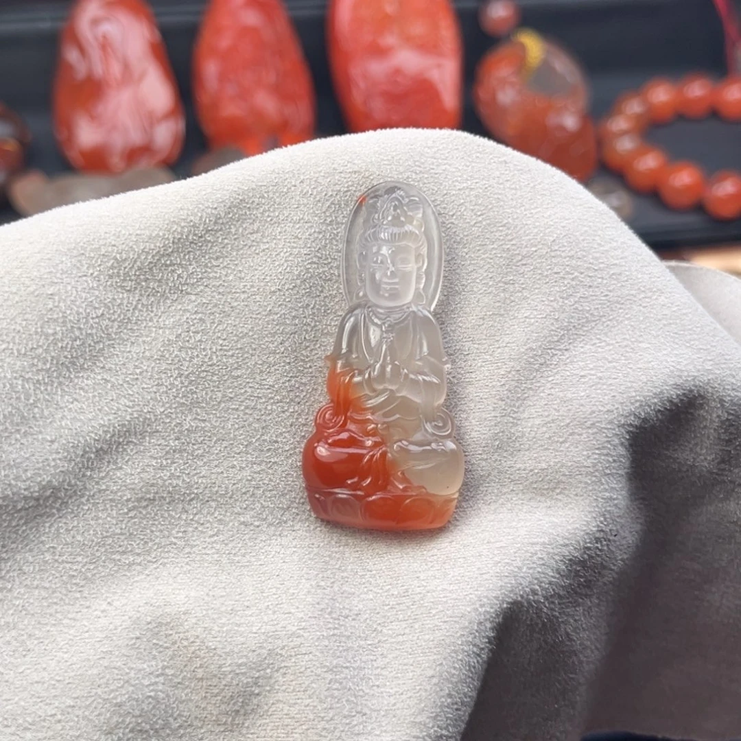 南红玛瑙未镶嵌颈饰