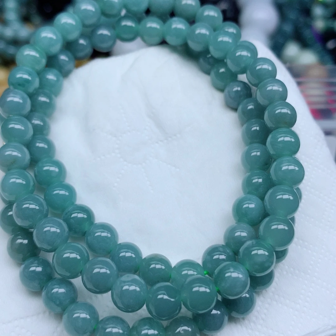 翡翠未镶嵌项链珠珠