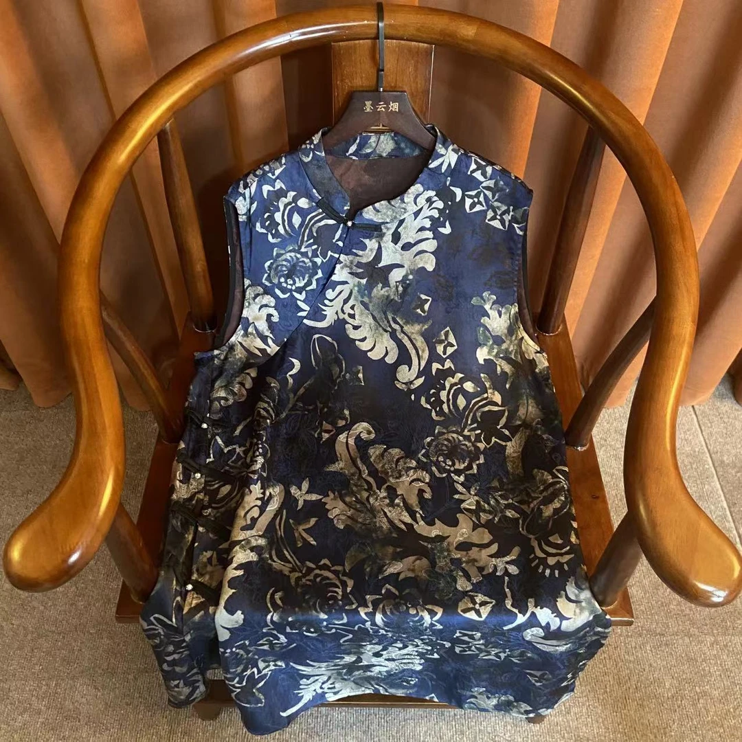 【青瓷】 时尚女装背心马夹薄款无袖马甲新中式上衣中国风女装909