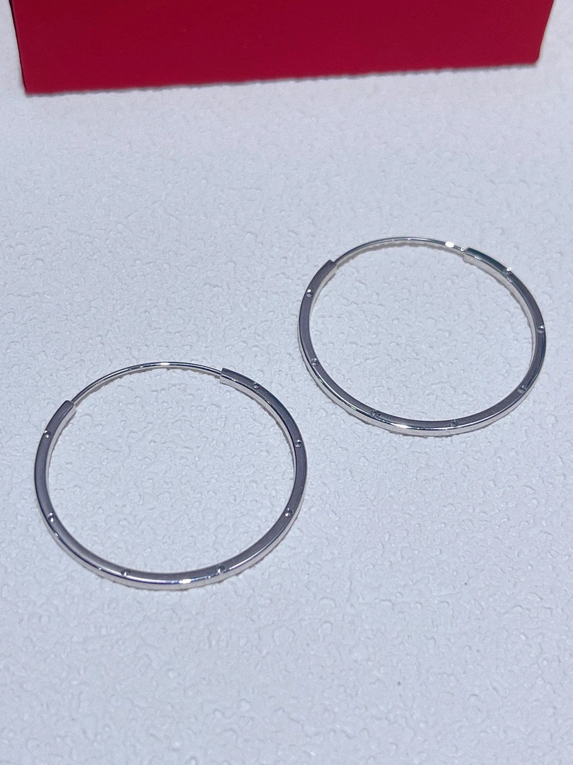 尚晶品珠宝铂金宽面素圈螺丝钉耳环耳扣时尚经典百搭款耳圈PT950