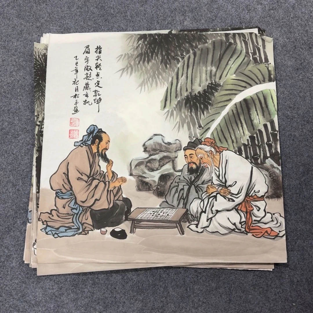 国画50×50精品人物手绘画画画