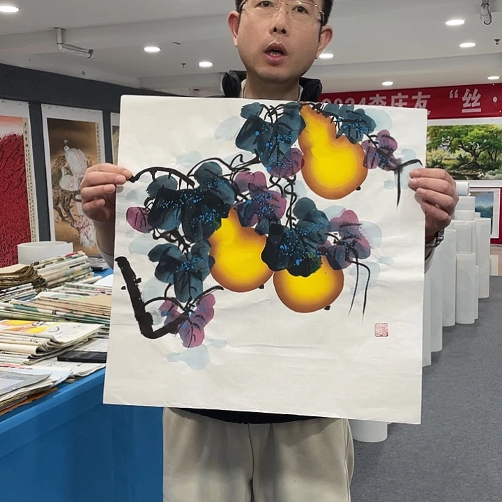 国画今天上午国画作品展示