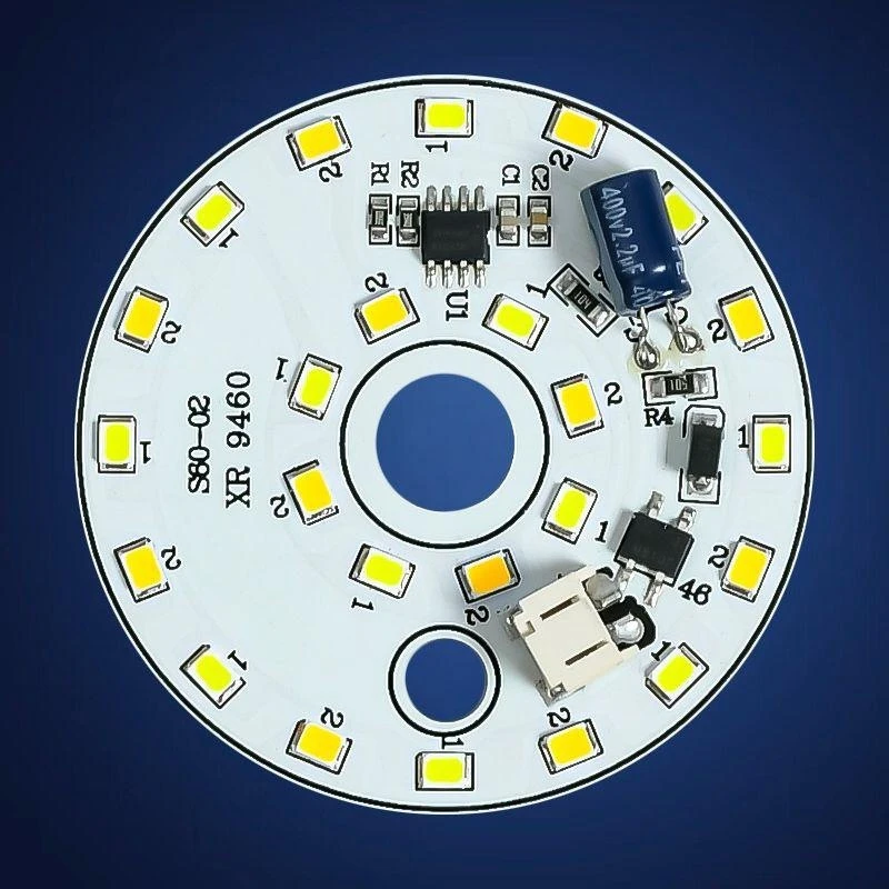 圆形led灯珠内芯吸顶灯护眼灯片高压免驱动220V光源北欧吊灯配件
