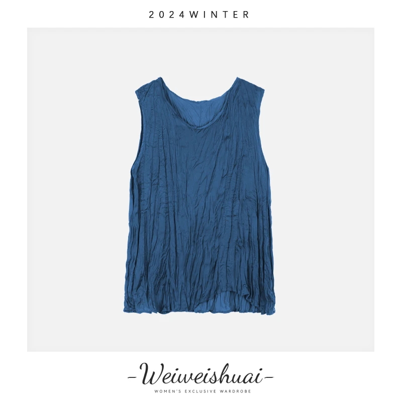 【广州微姐】薄料压皱背心2121