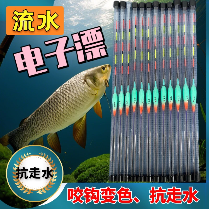 顿悟抗走水大吃铅量电子漂(咬钩变色)