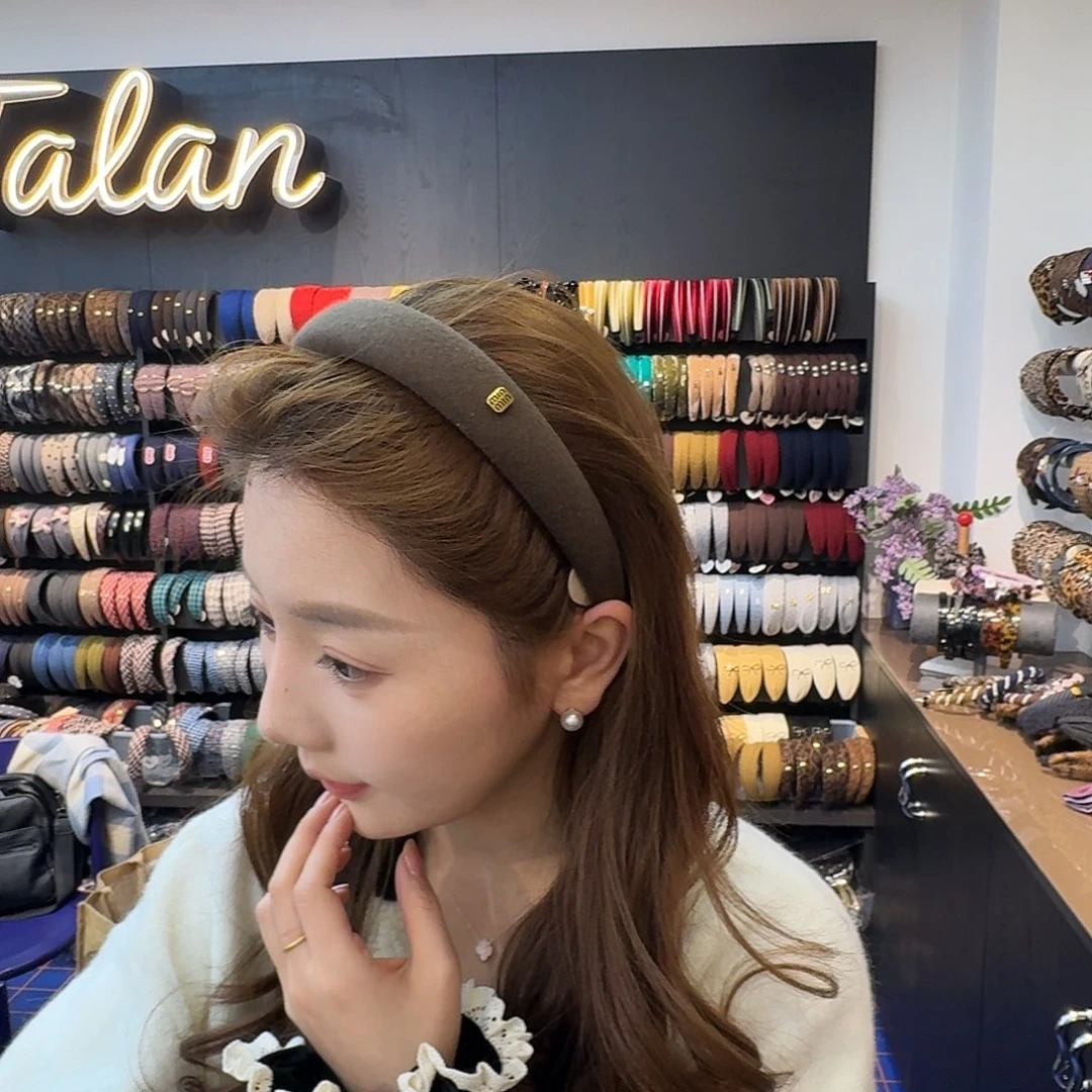 布艺非金属咖色发箍